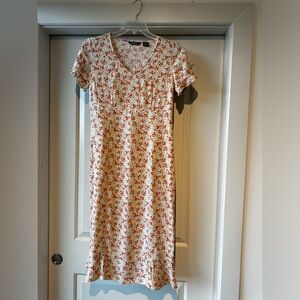 Women’s Eddie Bauer Vintage Floral Prairie Ruffle Hem Maxi Dress